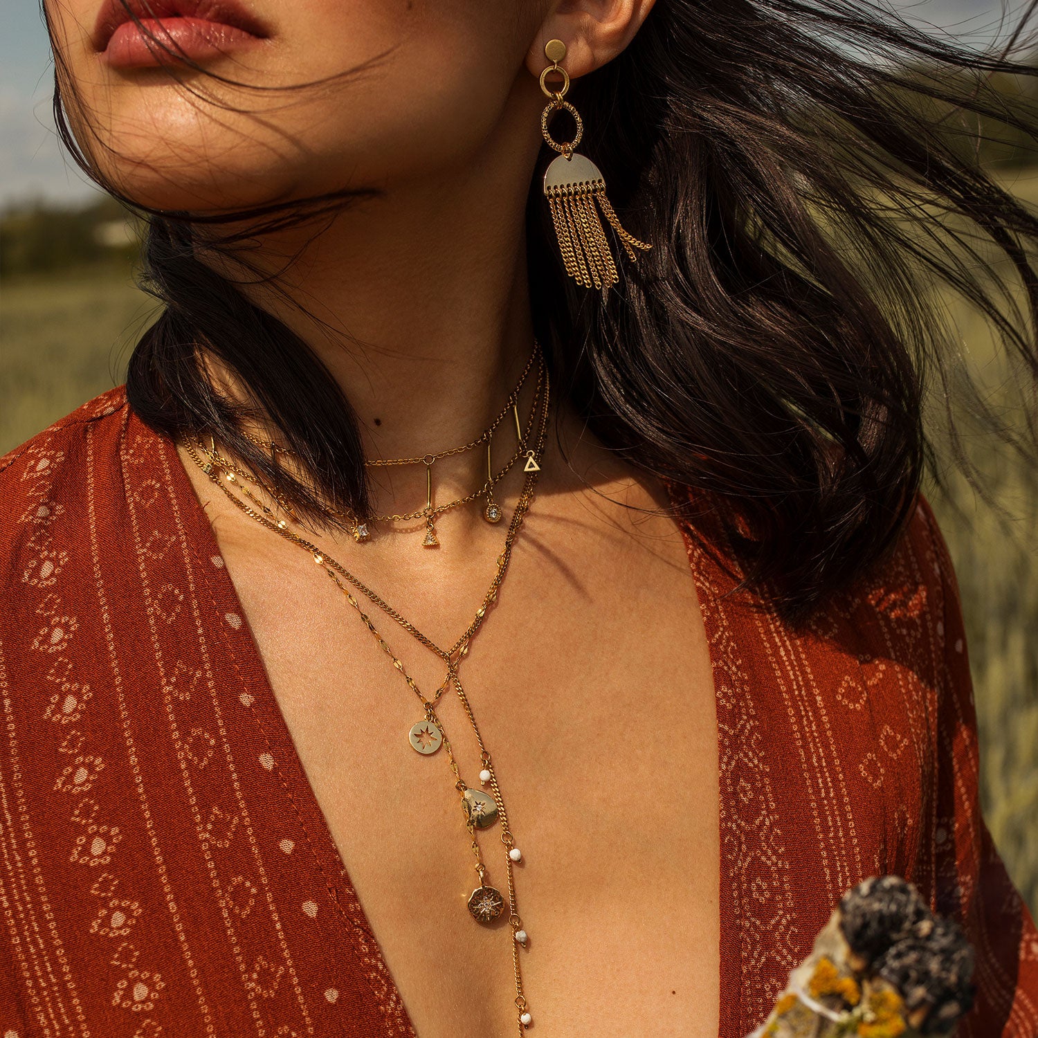 Necklaces - Luvia - Gold • wellDunn jewelry — Handmade in Montreal