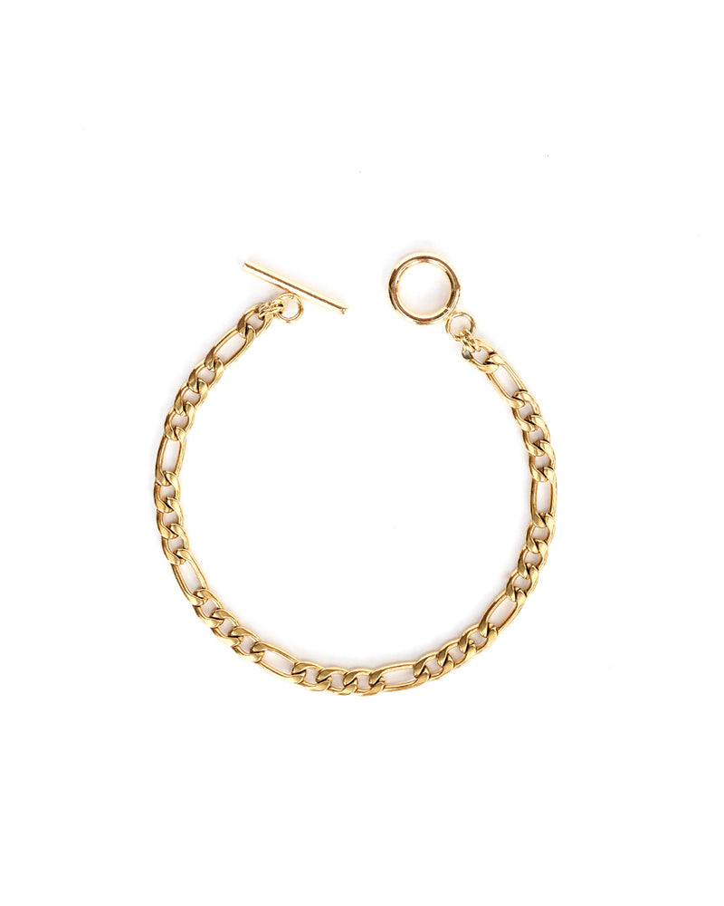 Toscana | Gold Large Figaro chain bracelet