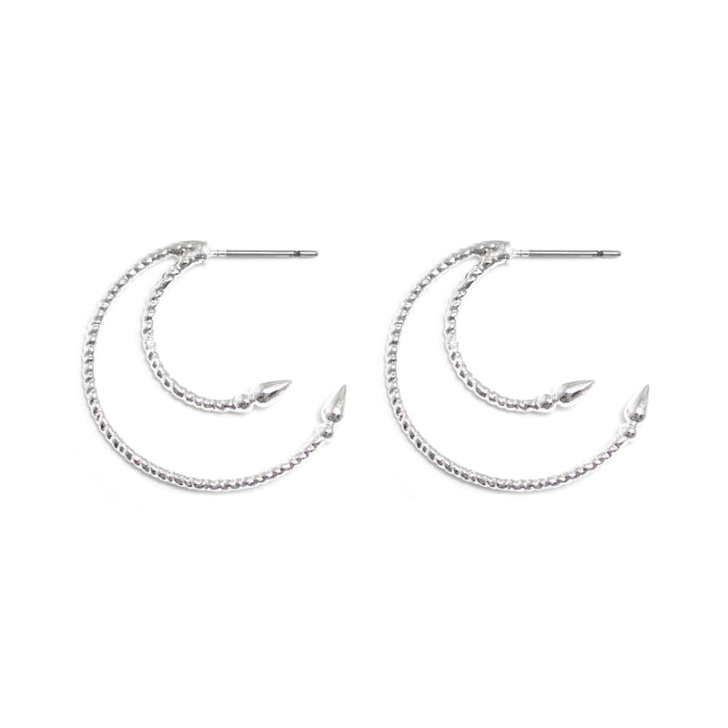 Venus | Silver Half-Moon Hoops