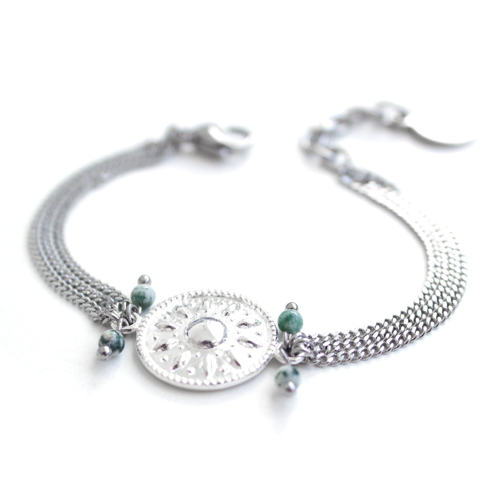 Verde | Silver Medallion Bracelet | wellDunn jewelry