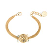 Giardino | Gold Multi-Strands Stones Bracelet
